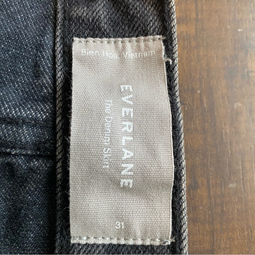 Everlane Black Denim Midi Skirt - Picture 5 of 11